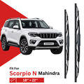 Zuko India Scorpio N MAHINDRA Compatible Wiper Blades | Frameless (Pinch-Tap)
