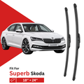 Zuko India Superb SKODA Compatible Wiper Blades | Frameless (Pin-Tap)