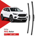 Zuko India Astor MG MOTOR Compatible Wiper Blades | Frameless (Pin-Tap)