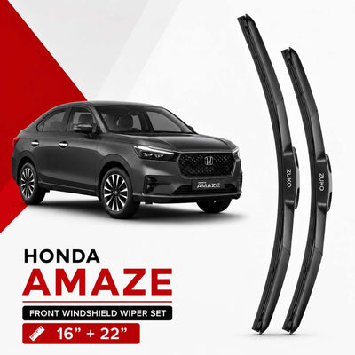 Zuko India Amaze HONDA (2015-2026) Compatible Wiper Blades | Conventional, Hybrid & Frameless