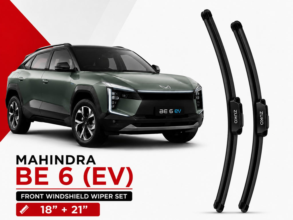 Zuko India BE 6 (EV) MAHINDRA (2015-2026) Compatible Wiper Blades | Conventional, Hybrid & Frameless