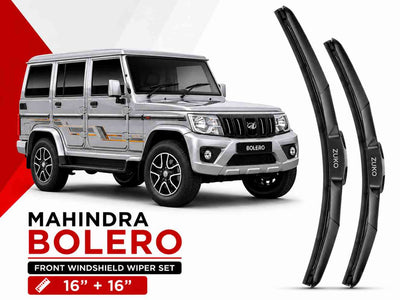 Zuko India Bolero MAHINDRA (2015-2026) Compatible Wiper Blades | Conventional, Hybrid & Frameless