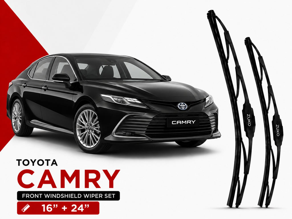 Zuko India Camry TOYOTA (2015-2026) Compatible Wiper Blades | Conventional, Hybrid & Frameless