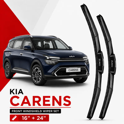 Zuko India Carens KIA (2015-2026) Compatible Wiper Blades | Conventional, Hybrid & Frameless