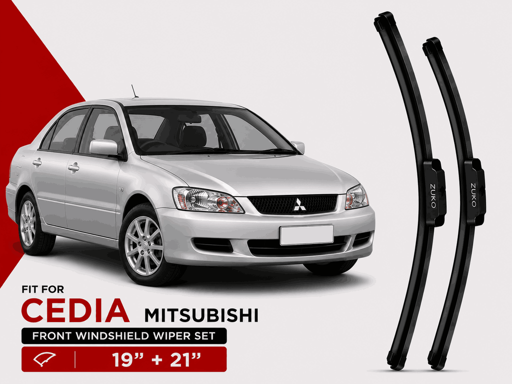 Zuko India Cedia MITSUBISHI (2004-2012) Compatible Wiper Blades | Conventional, Hybrid & Frameless