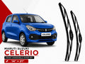 Zuko India Celerio MARUTI SUZUKI (2015-2026) Compatible Wiper Blades | Conventional, Hybrid & Frameless