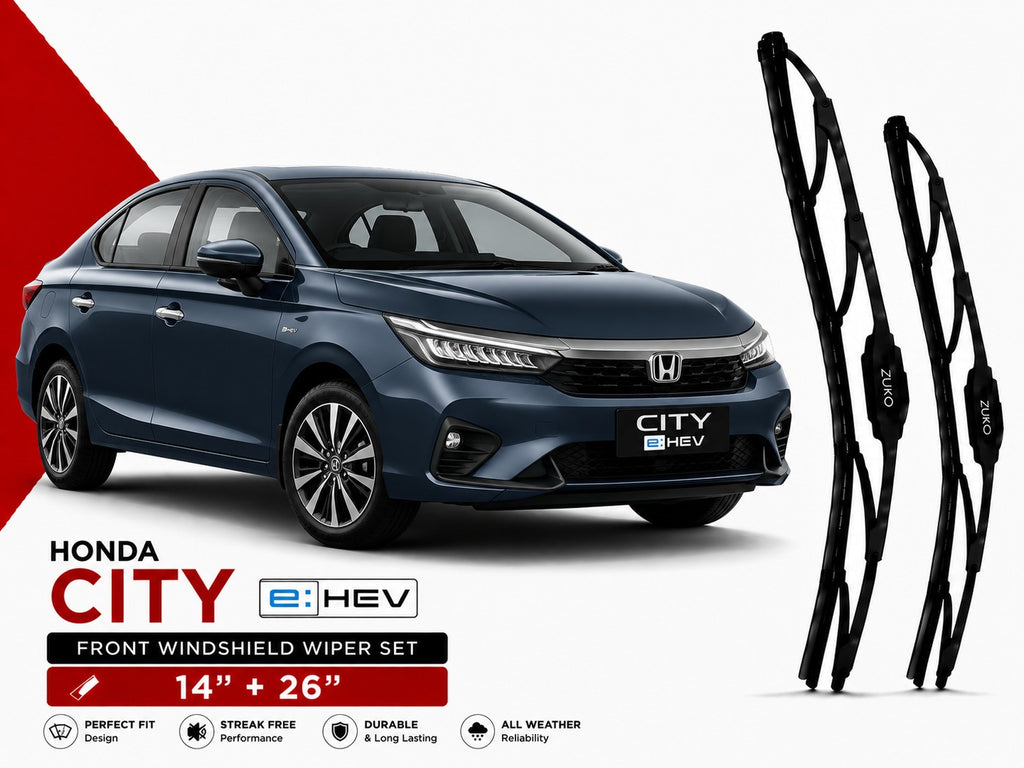 Zuko India City e:HEV HONDA (2015-2026) Compatible Wiper Blades | Conventional, Hybrid & Frameless