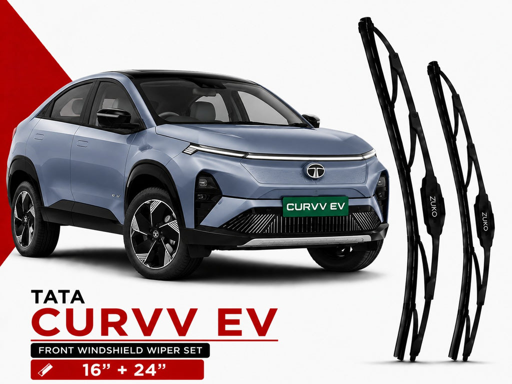 Zuko India Curvv EV TATA (2015-2026) Compatible Wiper Blades | Conventional, Hybrid & Frameless