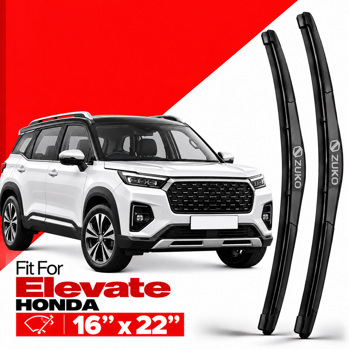 Zuko India Elevate HONDA (2015-2026) Compatible Wiper Blades | Conventional, Hybrid & Frameless