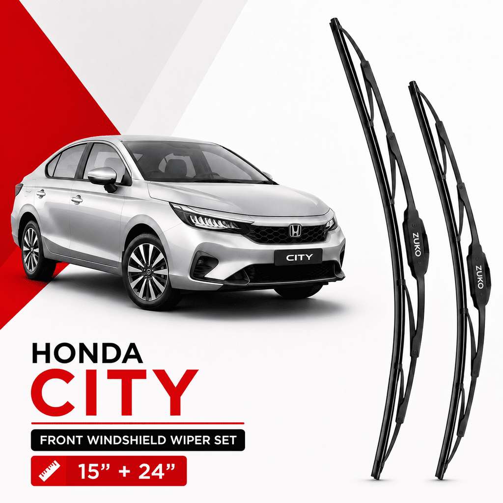 Zuko India City HONDA (2015-2026) Compatible Wiper Blades | Conventional, Hybrid & Frameless