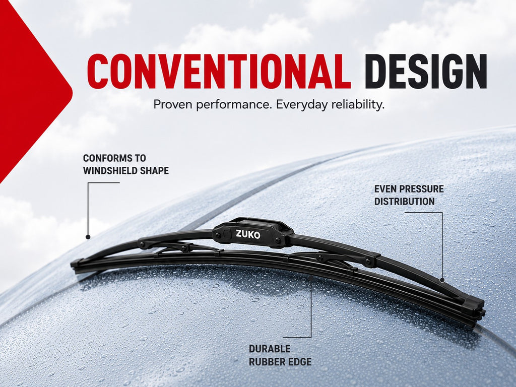 Zuko India Alto 800 MARUTI SUZUKI (2012-2023) Compatible Wiper Blades | Conventional, Hybrid & Frameless
