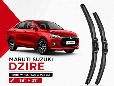 Zuko India Dzire MARUTI SUZUKI (2010-2026) Compatible Wiper Blades | Conventional, Hybrid & Frameless