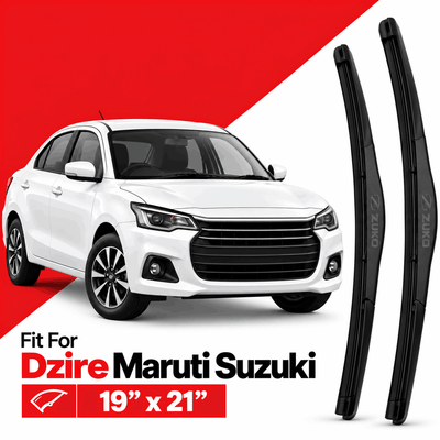 Zuko India Dzire MARUTI SUZUKI (2010-2026) Compatible Wiper Blades | Conventional, Hybrid & Frameless