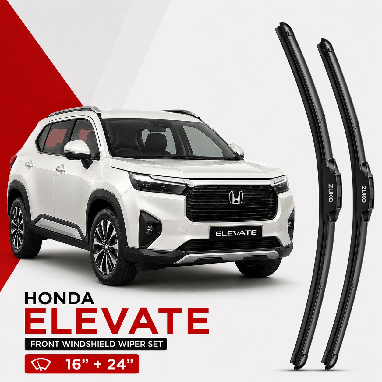 Zuko India Elevate HONDA (2015-2026) Compatible Wiper Blades | Conventional, Hybrid & Frameless
