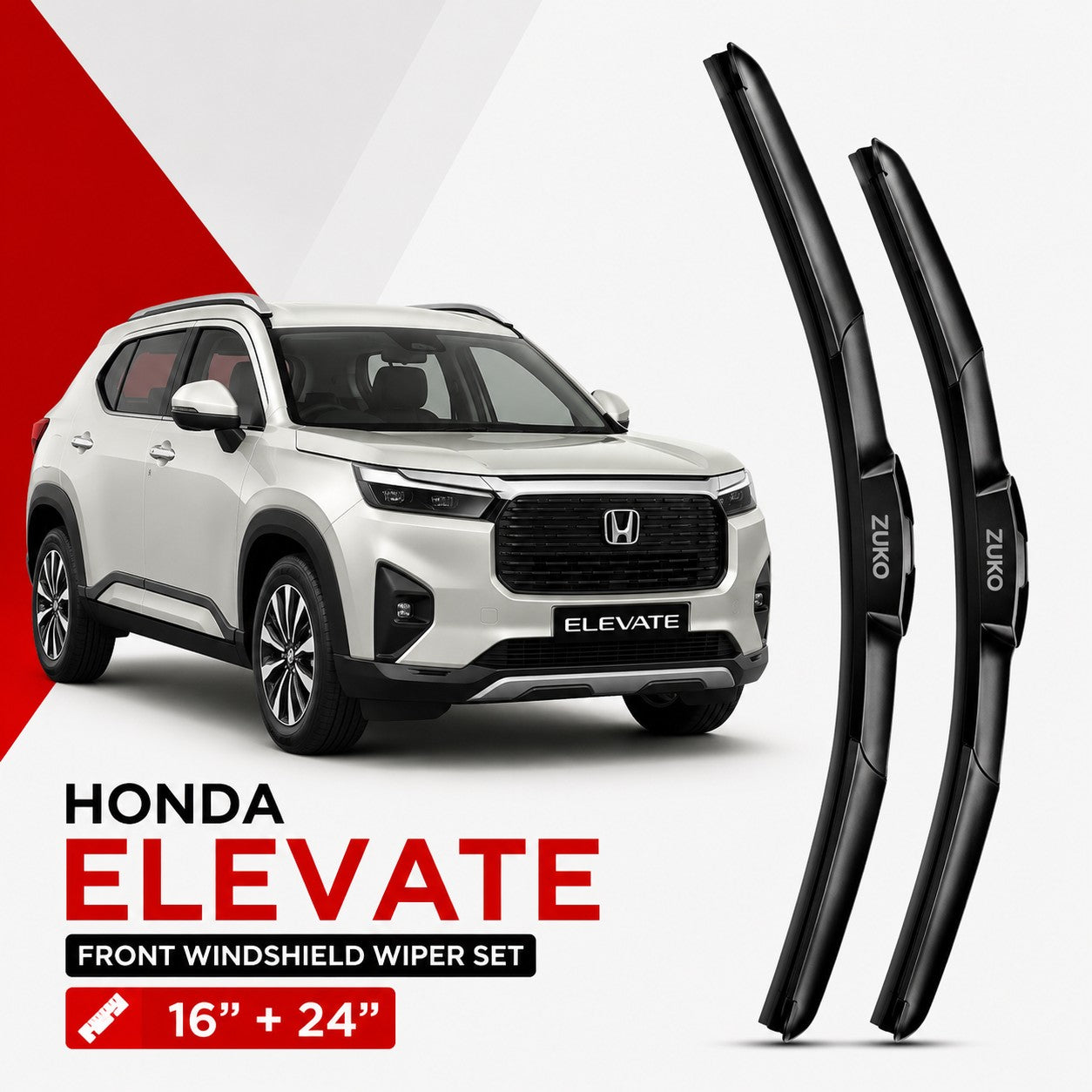 Zuko India Elevate HONDA (2015-2026) Compatible Wiper Blades | Conventional, Hybrid & Frameless