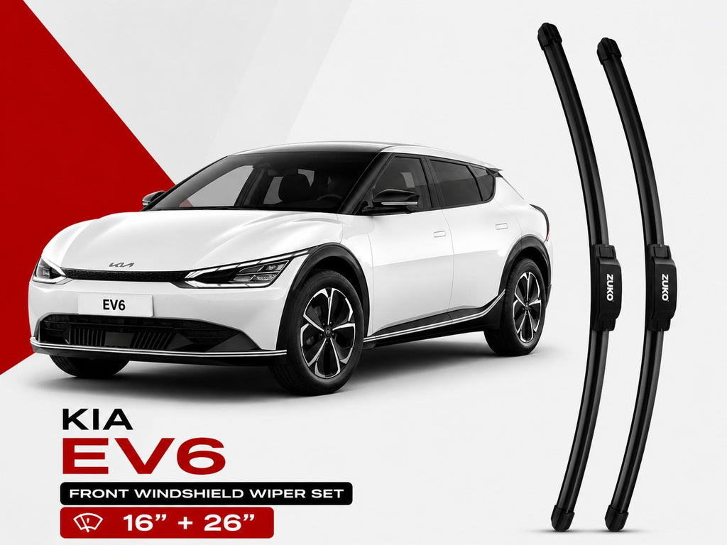 Zuko India EV6 KIA (2015-2026) Compatible Wiper Blades | Conventional, Hybrid & Frameless