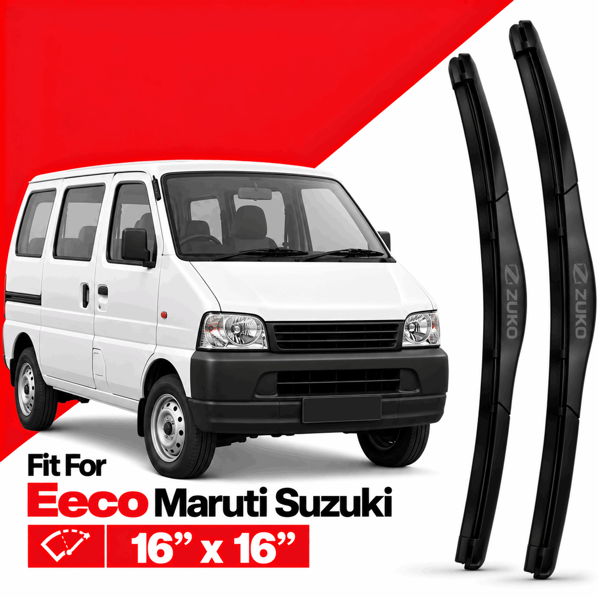 Zuko India Eeco MARUTI SUZUKI (2010-2026) Compatible Wiper Blades | Conventional, Hybrid & Frameless