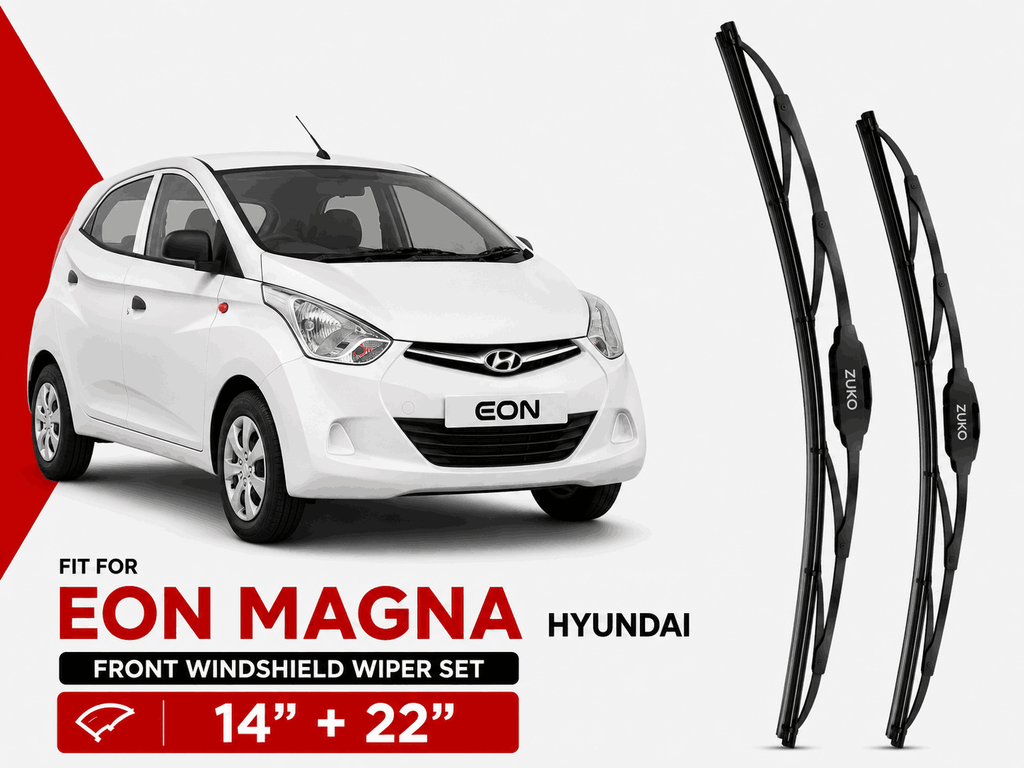 Zuko India Eon Magna HYUNDAI (2011-2019) Compatible Wiper Blades | Conventional, Hybrid & Frameless