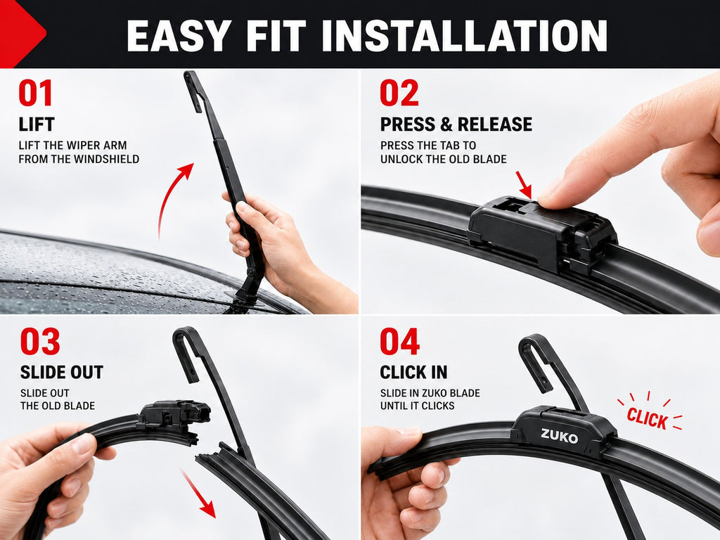 Zuko India Alto 800 MARUTI SUZUKI (2012-2023) Compatible Wiper Blades | Conventional, Hybrid & Frameless