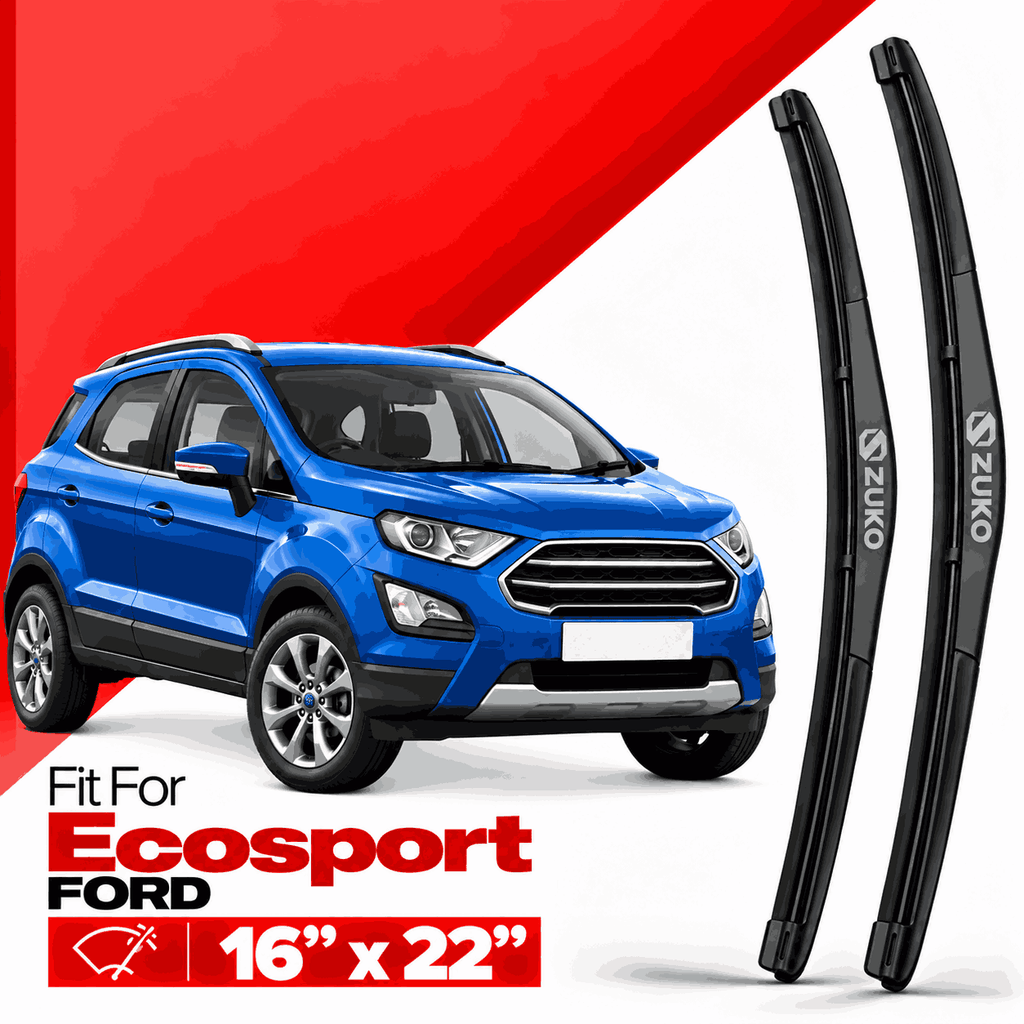 Zuko India Ecosport FORD (2013-2021) Compatible Wiper Blades | Conventional, Hybrid & Frameless