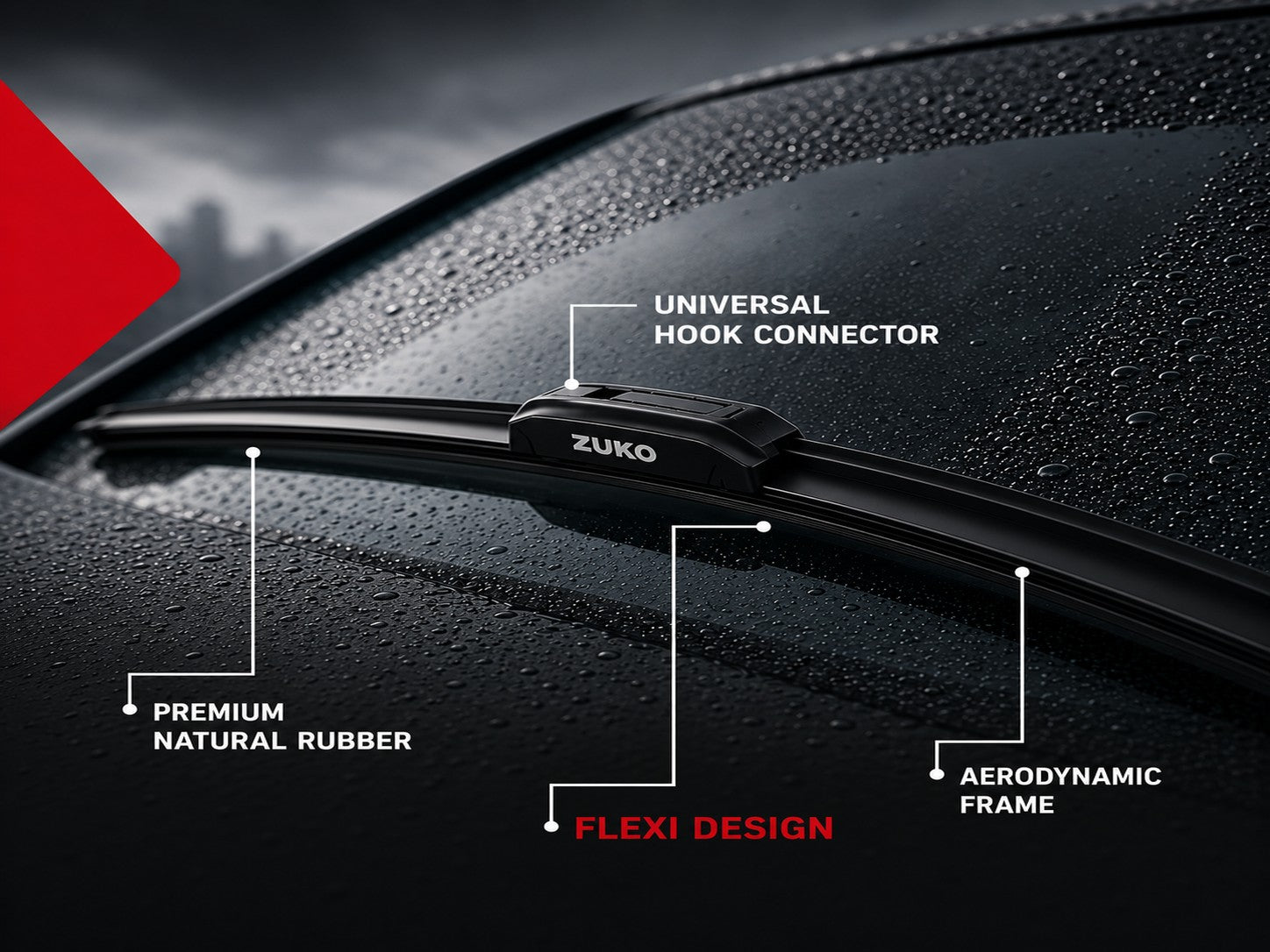 Zuko India Alto 800 MARUTI SUZUKI (2012-2023) Compatible Wiper Blades | Conventional, Hybrid & Frameless