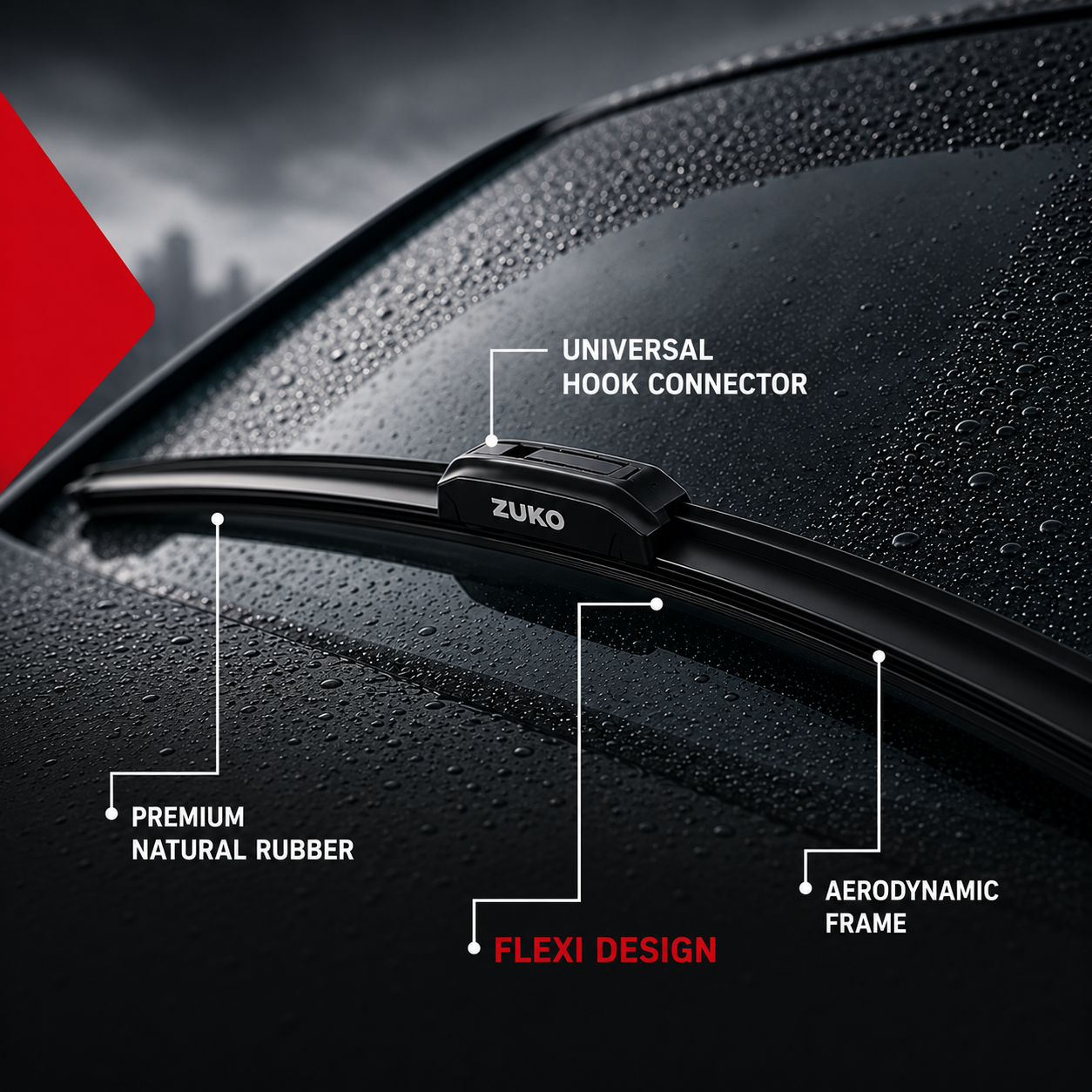 Zuko India Altroz TATA (2015-2026) Compatible Wiper Blades | Conventional, Hybrid & Frameless