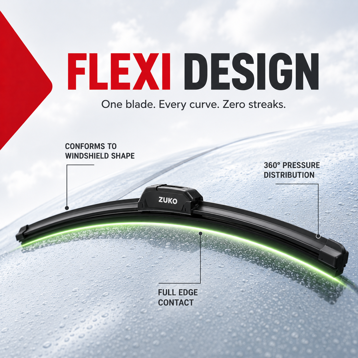 Zuko India Altroz TATA (2015-2026) Compatible Wiper Blades | Conventional, Hybrid & Frameless
