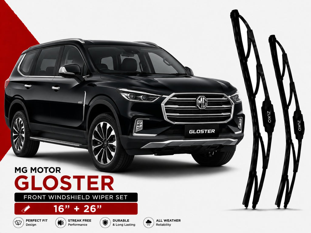 Zuko India Gloster MG MOTOR (2015-2026) Compatible Wiper Blades | Conventional, Hybrid & Frameless