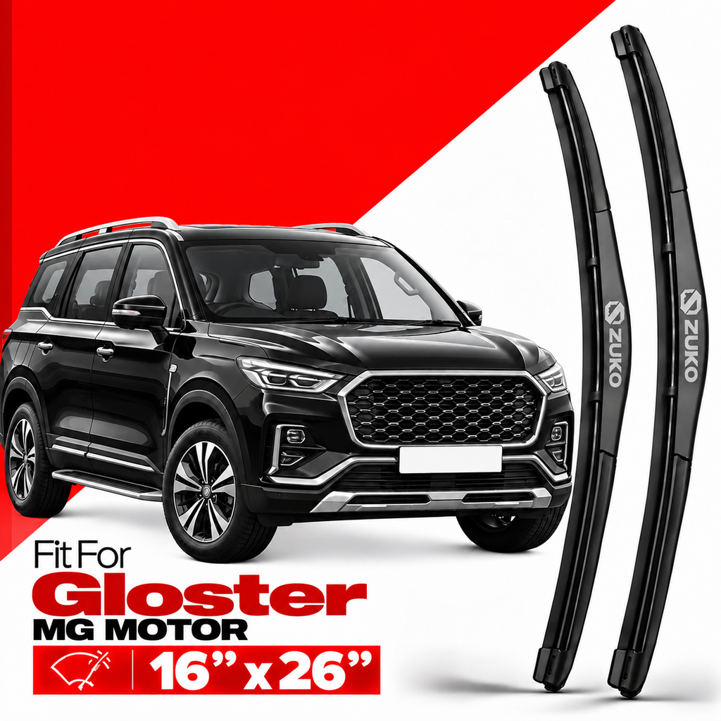 Zuko India Gloster MG MOTOR (2015-2026) Compatible Wiper Blades | Conventional, Hybrid & Frameless