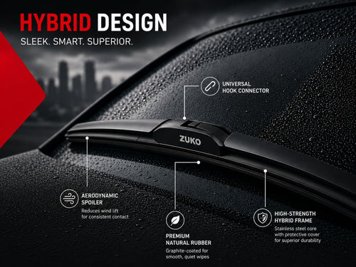 Zuko India Alto 800 MARUTI SUZUKI (2012-2023) Compatible Wiper Blades | Conventional, Hybrid & Frameless