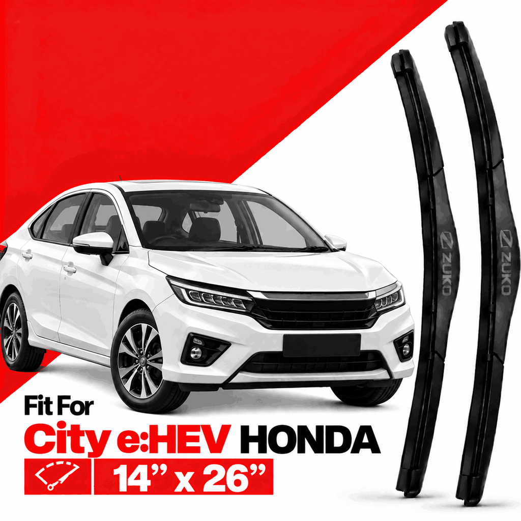 Zuko India City e:HEV HONDA (2015-2026) Compatible Wiper Blades | Conventional, Hybrid & Frameless