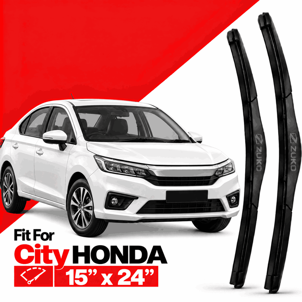 Zuko India City HONDA (2015-2026) Compatible Wiper Blades | Conventional, Hybrid & Frameless