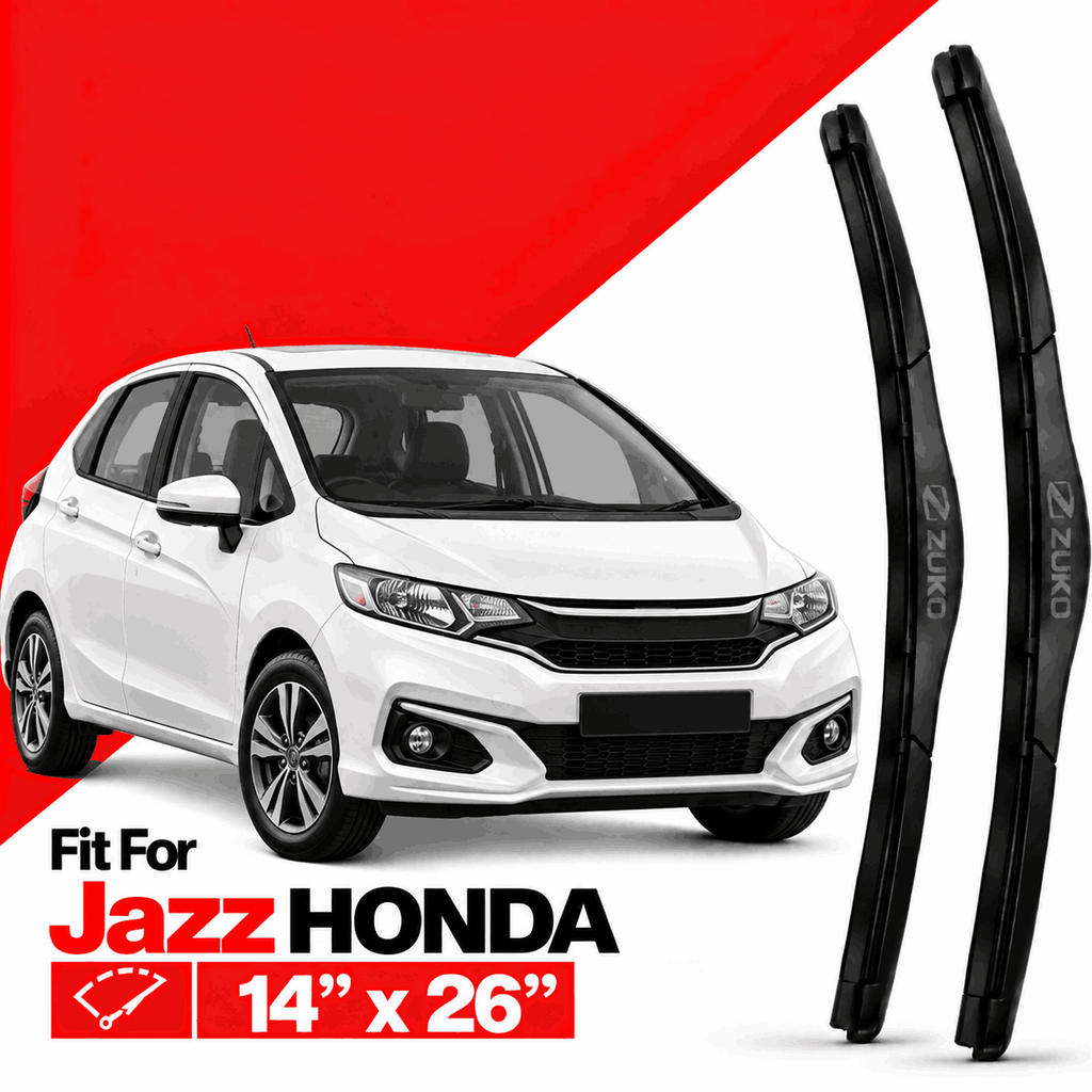 Zuko India Jazz HONDA (2009-2022) Compatible Wiper Blades | Conventional, Hybrid & Frameless