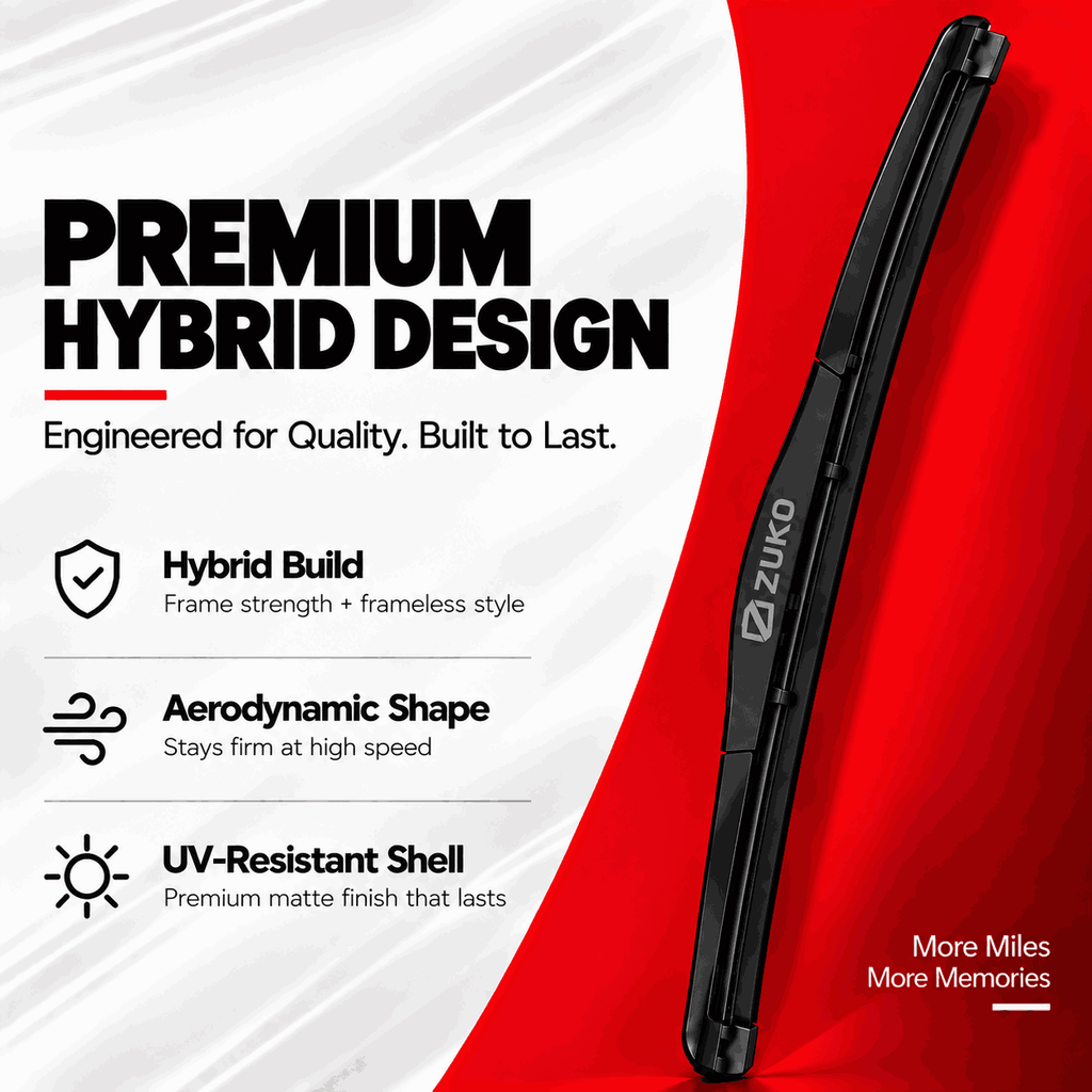 Zuko India Bolero MAHINDRA (2015-2026) Compatible Wiper Blades | Conventional, Hybrid & Frameless