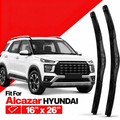Zuko India Alcazar HYUNDAI (2015-2026) Compatible Wiper Blades | Conventional, Hybrid & Frameless