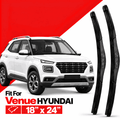Zuko India Venue HYUNDAI (2015-2026) Compatible Wiper Blades | Conventional, Hybrid & Frameless