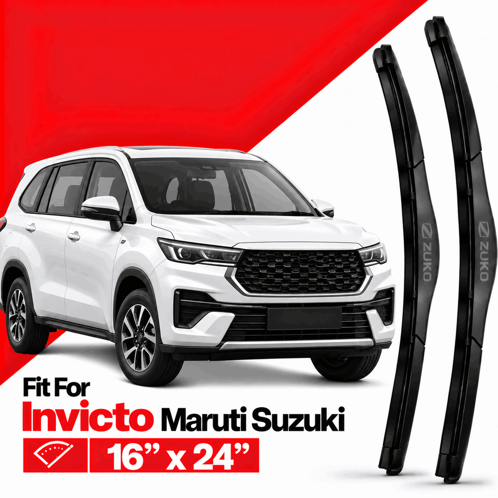 Zuko India Invicto MARUTI SUZUKI (2023-2026) Compatible Wiper Blades | Conventional, Hybrid & Frameless
