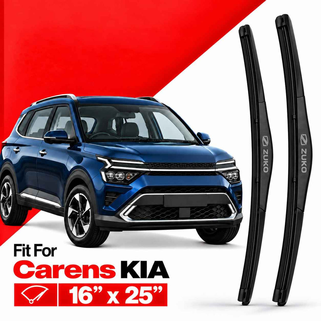 Zuko India Carens KIA (2015-2026) Compatible Wiper Blades | Conventional, Hybrid & Frameless