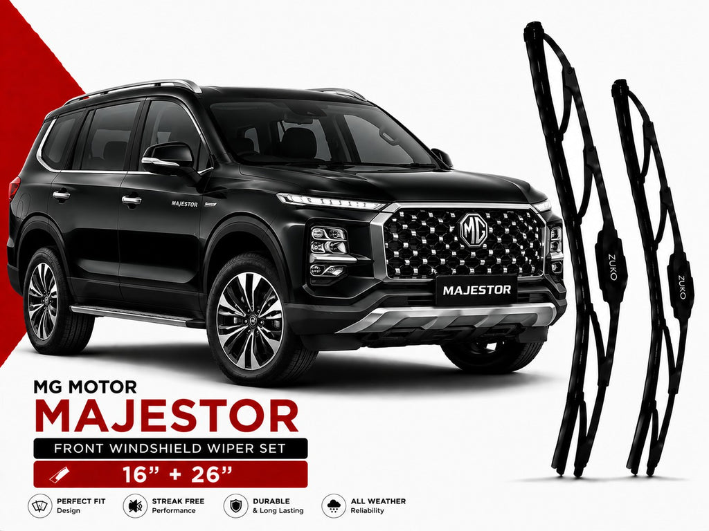 Zuko India Majestor MG MOTOR (2015-2026) Compatible Wiper Blades | Conventional, Hybrid & Frameless