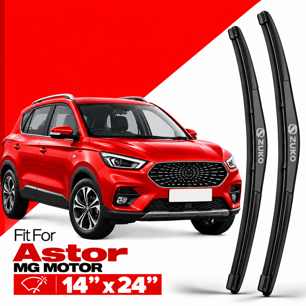 Zuko India Astor MG MOTOR Compatible Wiper Blades | Frameless (Pinch-Tap)