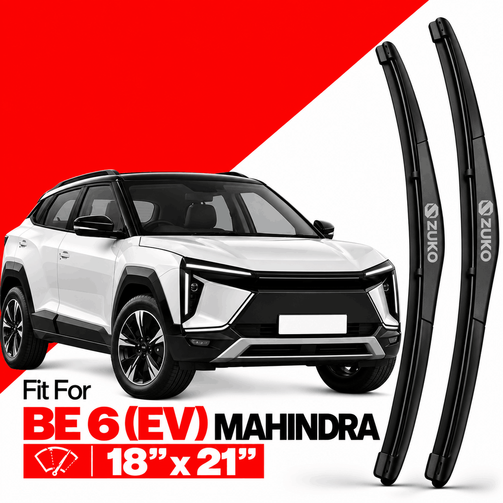 Zuko India BE 6 (EV) MAHINDRA (2015-2026) Compatible Wiper Blades | Conventional, Hybrid & Frameless