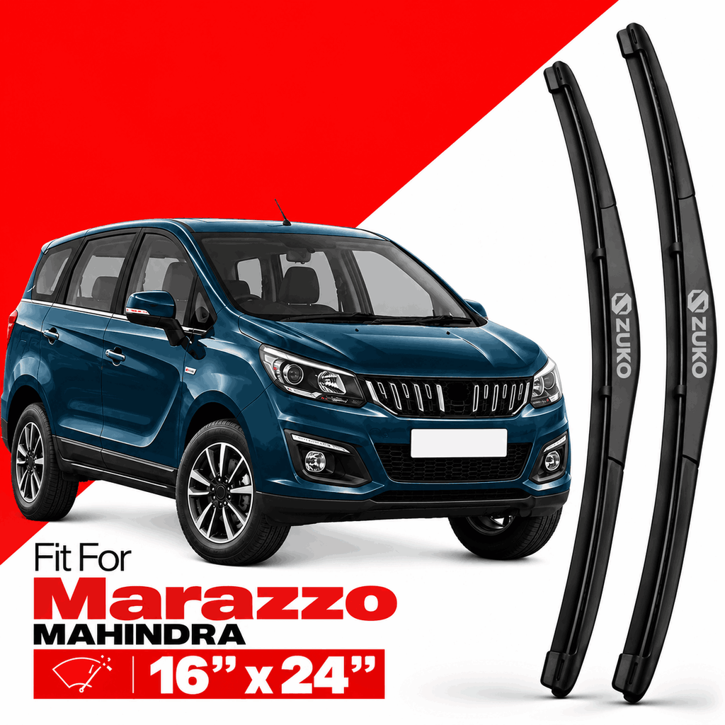 Zuko India Marazzo MAHINDRA (2018-2026) Compatible Wiper Blades | Conventional, Hybrid & Frameless