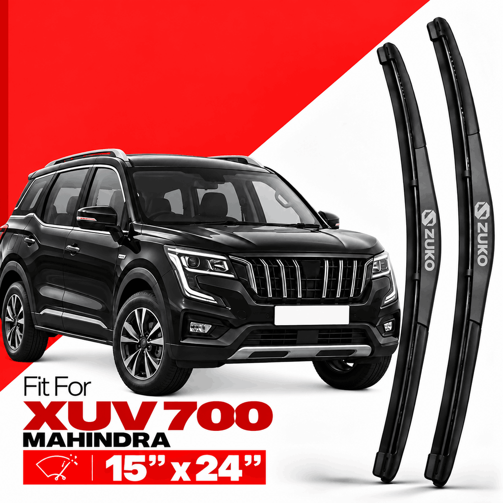Zuko India XUV 700 MAHINDRA Compatible Wiper Blades | Frameless (Pinch-Tap)