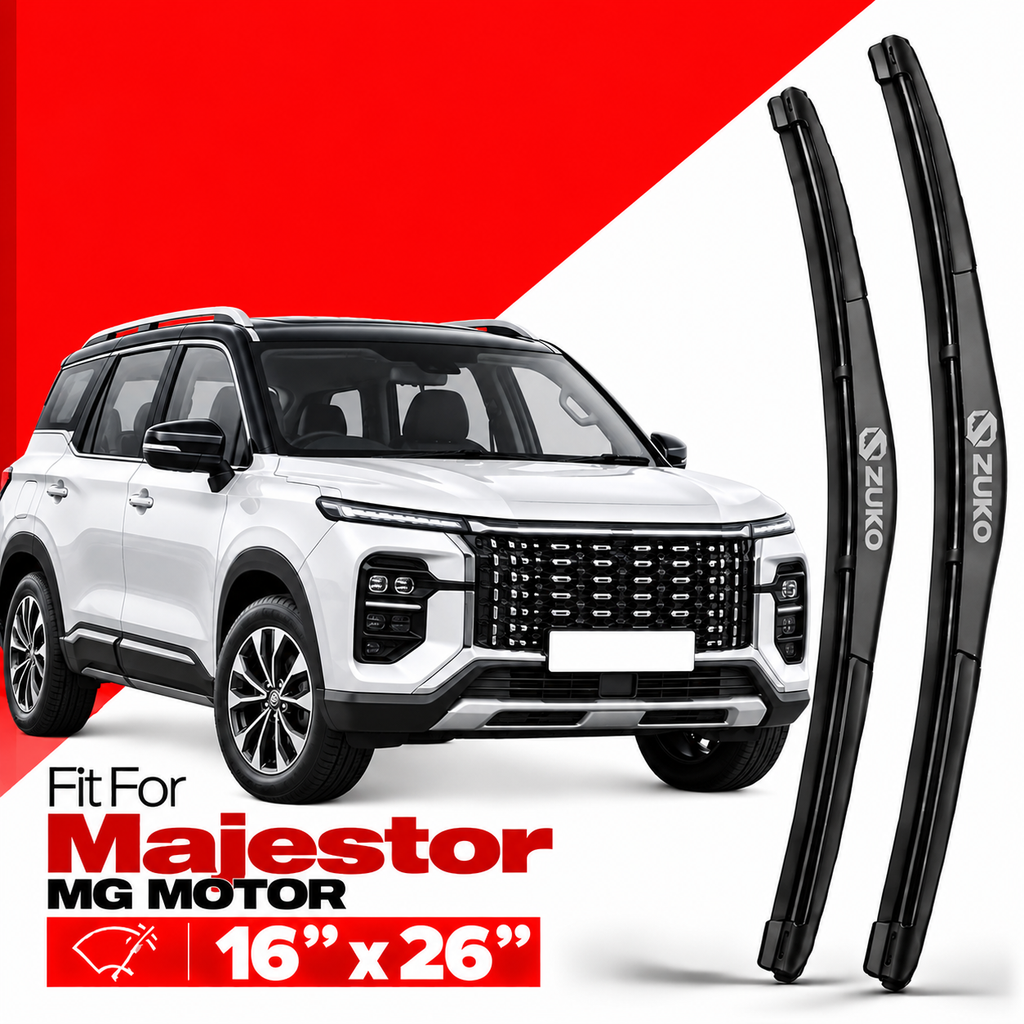 Zuko India Majestor MG MOTOR (2015-2026) Compatible Wiper Blades | Conventional, Hybrid & Frameless