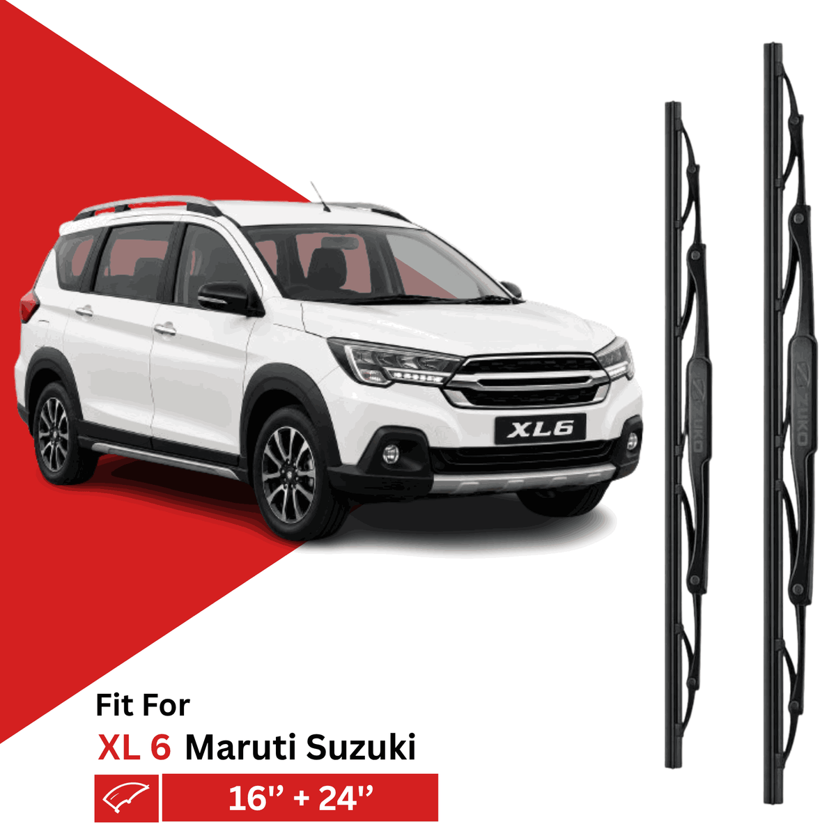 Zuko India XL6 MARUTI SUZUKI (2019-2026) Compatible Wiper Blades | Conventional, Hybrid & Frameless