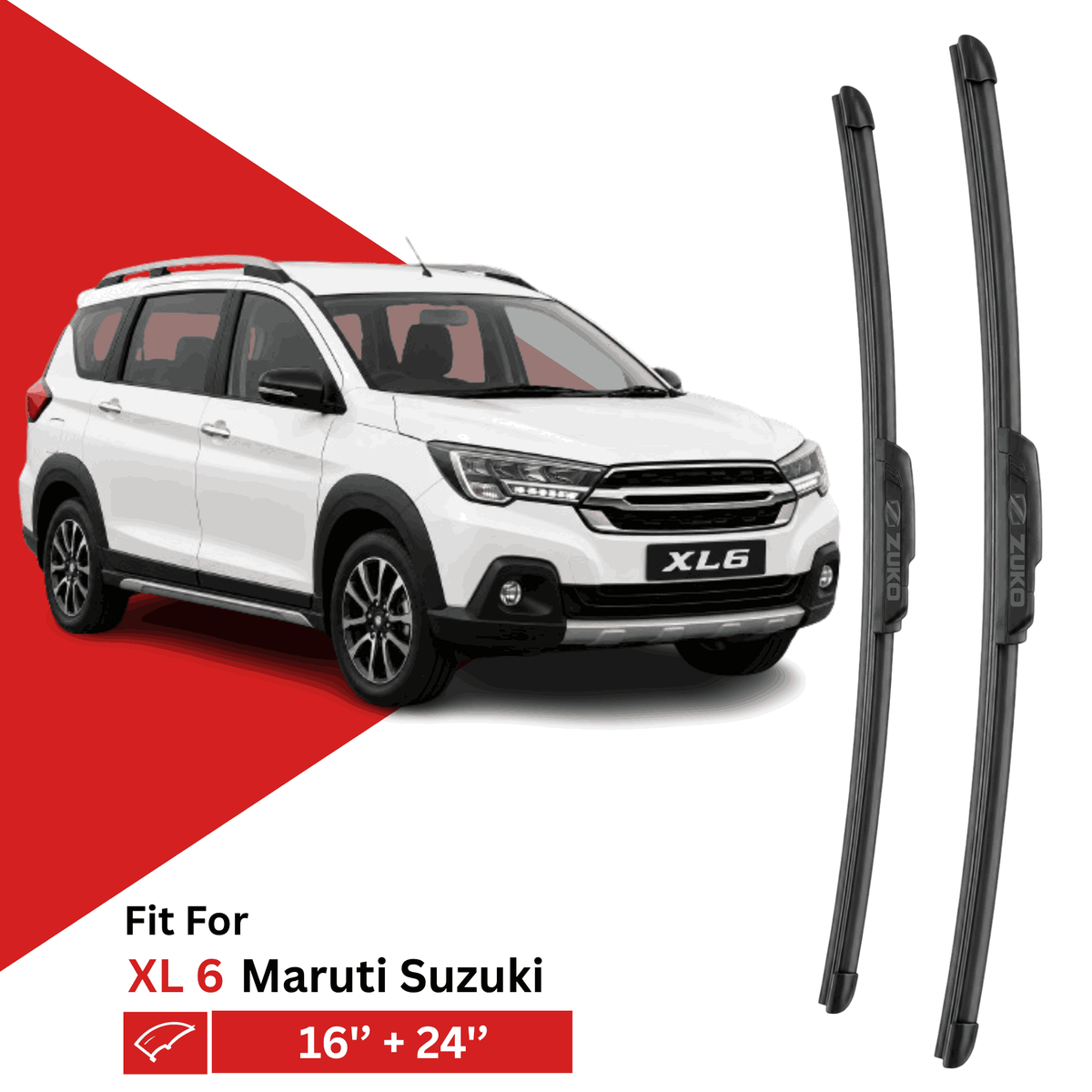 Zuko India XL6 MARUTI SUZUKI (2019-2026) Compatible Wiper Blades | Conventional, Hybrid & Frameless