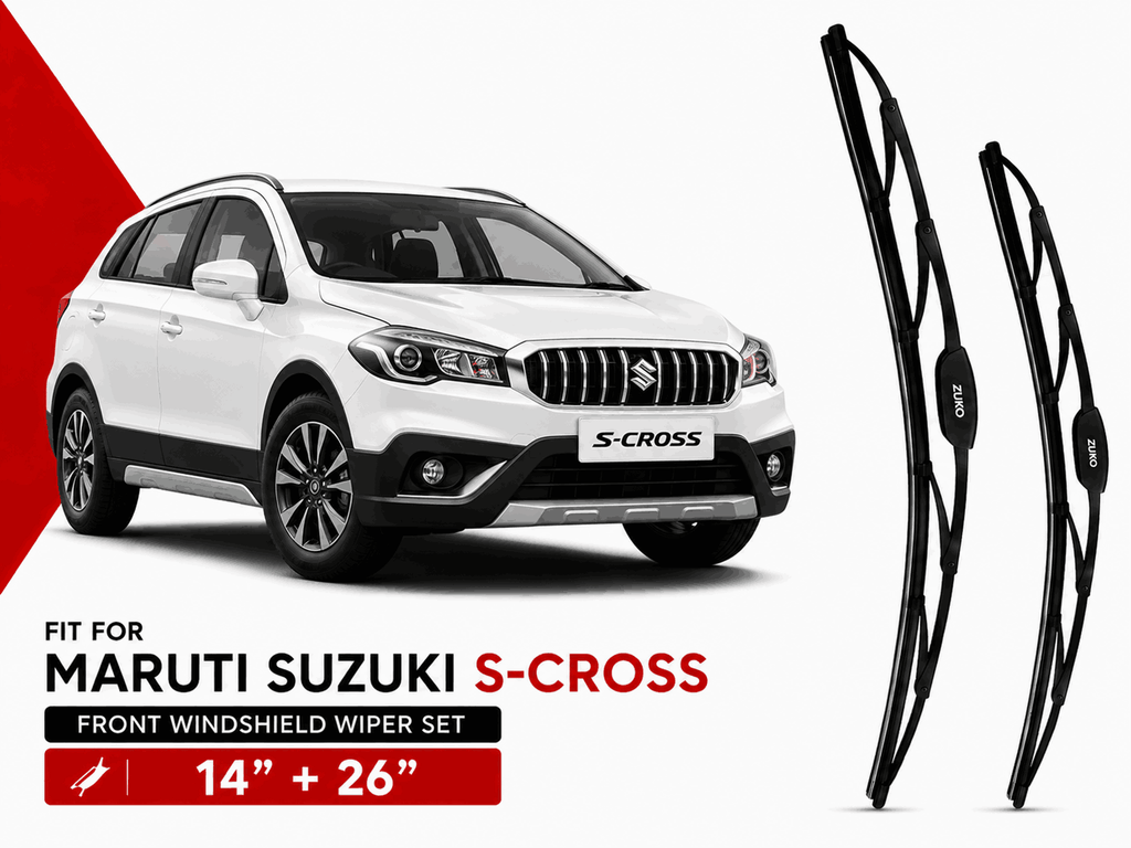 Zuko India SCross MARUTI SUZUKI (2015-2026) Compatible Wiper Blades | Conventional, Hybrid & Frameless