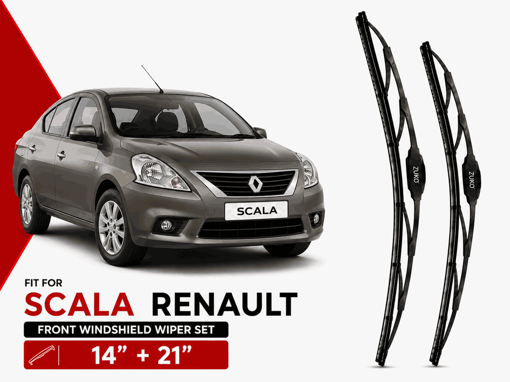 Zuko India Scala RENAULT (2012-2017) Compatible Wiper Blades | Conventional, Hybrid & Frameless