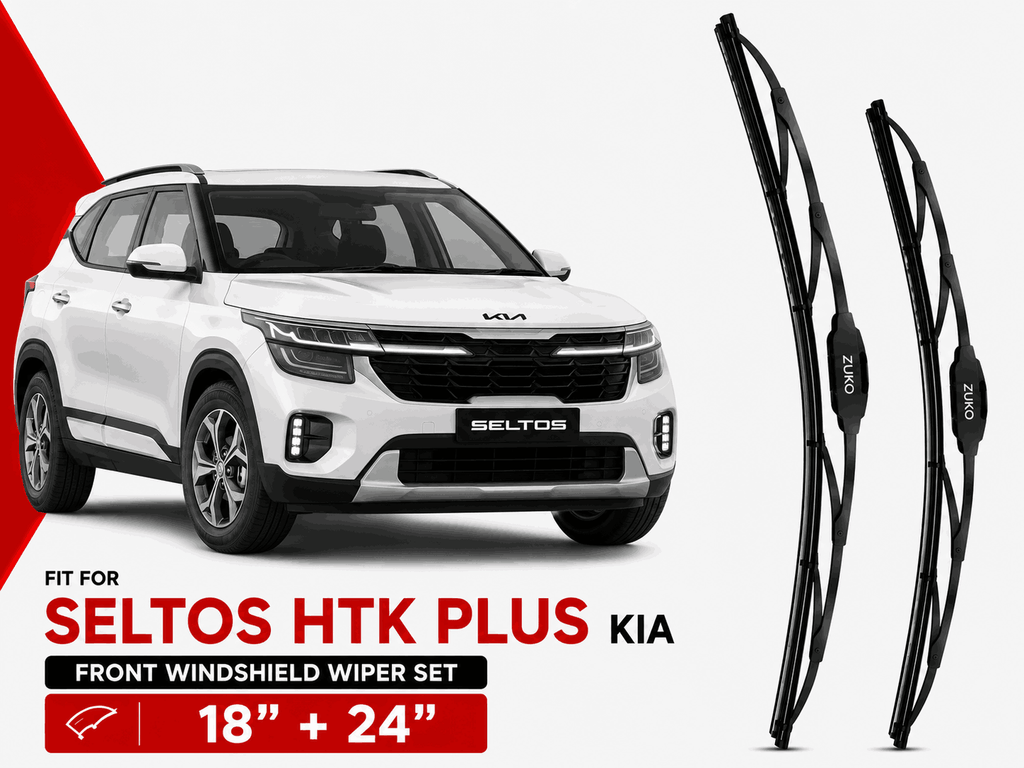 Zuko India Seltos HTK Plus KIA (2019-2026) Compatible Wiper Blades | Conventional, Hybrid & Frameless