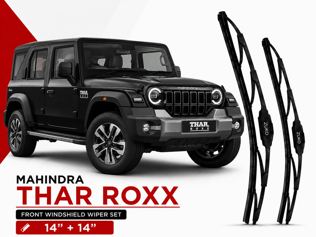 Zuko India Thar ROXX MAHINDRA (2015-2026) Compatible Wiper Blades | Conventional, Hybrid & Frameless